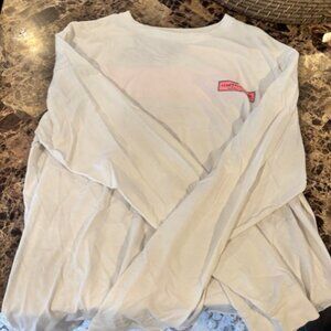 Men's long Sleeve White Vineyard Vines T-Shirt Medium